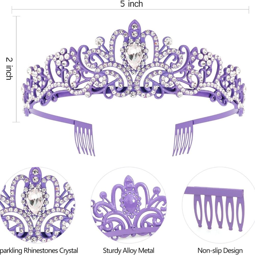 Birthday Sash For Women Happy Birthday Crown Tiaras For Women Queen Princess Hea View 3
